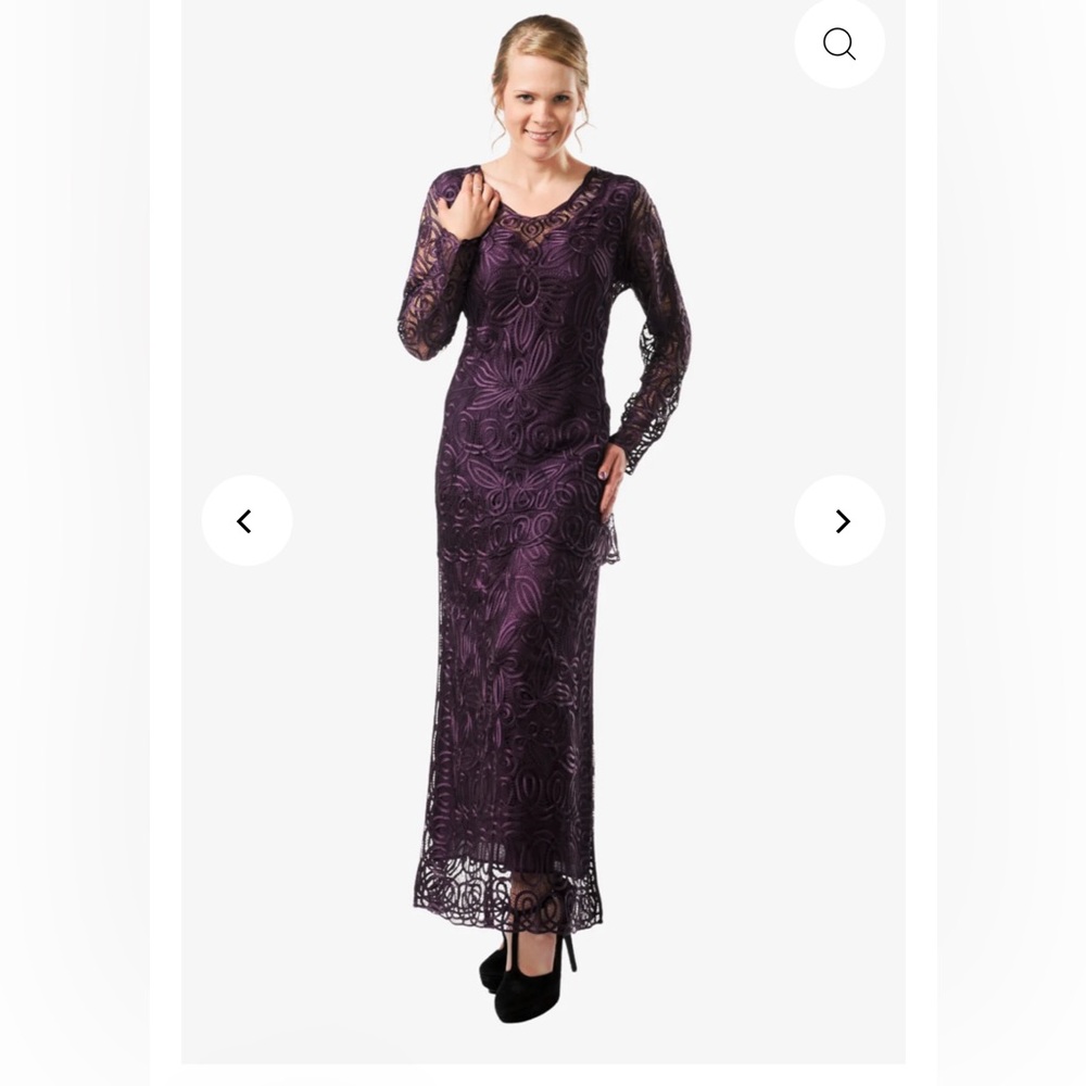 Vintage‎ Soulmates Hand Crocheted Silk Lace Dresss